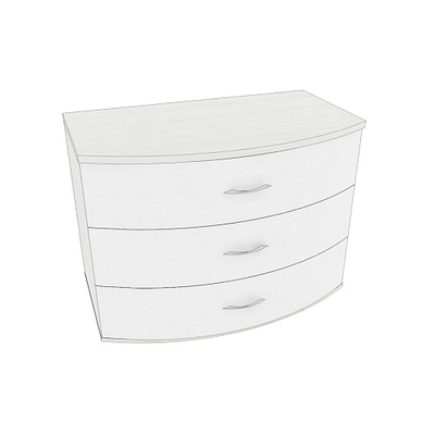 Комод радиусный 3 ящика P703