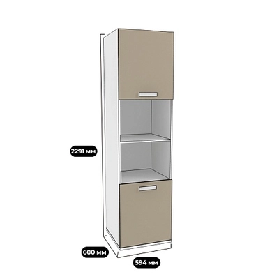 Шкаф прямой для встройки столешниц E251.60