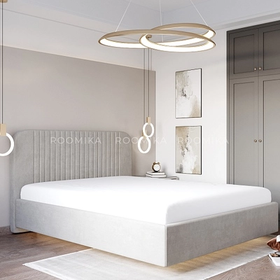 Кровать двуспальная мягкая ФЛАЙ с подъемным механизмом, 160x200