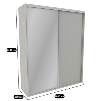 Шкаф-купе U203 тип 4 МДФ/зеркало