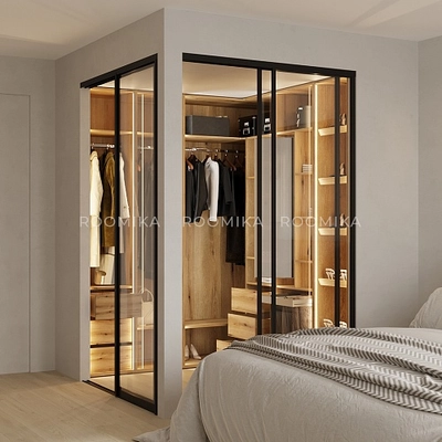 Гардеробная система без фасадов Элементис 7