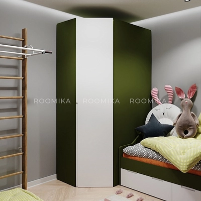 Шкаф угловой, фасады в эмали LE209.44 L/R