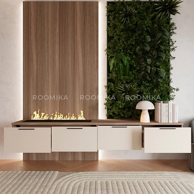 Лацио гостиная с электрокамином 25