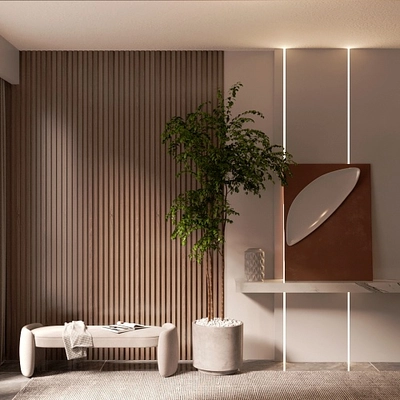 Гардеробная с островом для мелочей №5