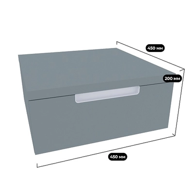 Тумба прикроватная подвесная, фасады в эмали LE709