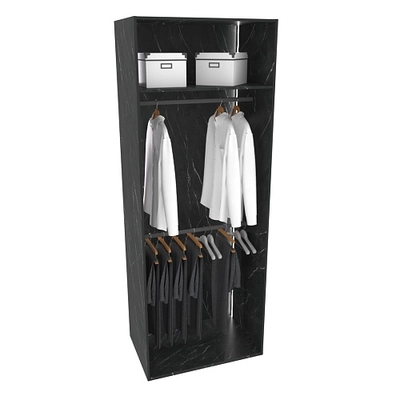 Шкаф для спальни с двумя штангами и полкой с подсветкой R210.60-1