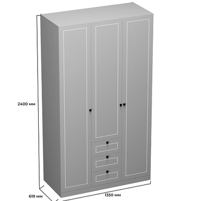 Шкаф трехдверный для одежды A203.60