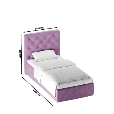 Кровать односпальная мягкая МИРА с подъемным механизмом,90x200