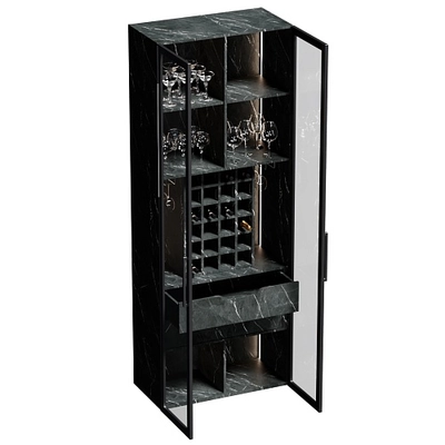 Шкаф-бар со встроенными ящиками с подсветкой R217