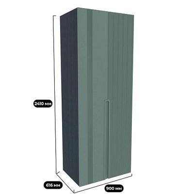 Шкаф 2 дверный, фрезерованные фасады в эмали LE210.60-4