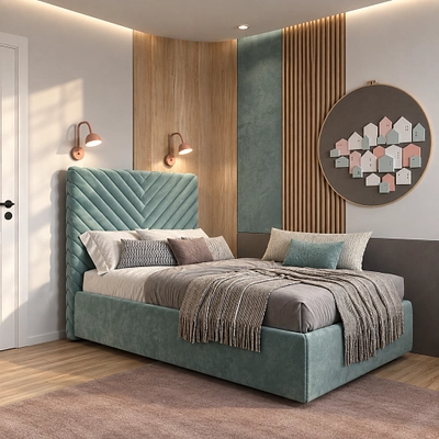 Кровать мягкая САРА SA120  с подъемным механизмом, 120x200