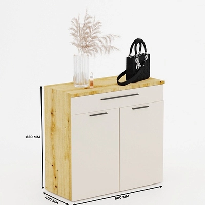 Тумба широкая 2 дверная с ящиком L876