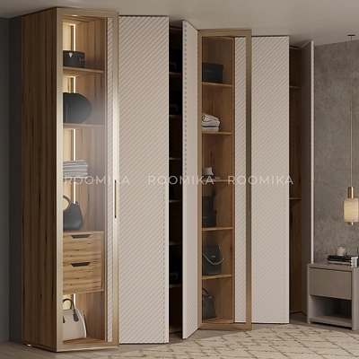 Шкафная группа Лацио фрезерованные фасады в эмали 38