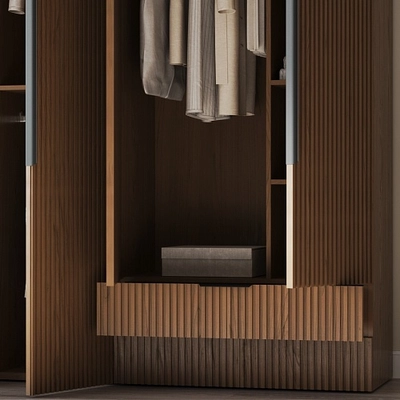 Шкаф двустворчатый, фасады натуральный шпон L210.44-4