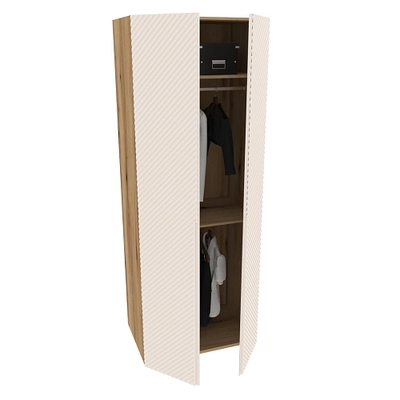 Шкаф 2 дверный, фрезерованные фасады в эмали LE210.60-1