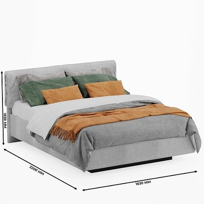 Кровать двуспальная мягкая КОЛИБРИ с подъемным механизмом, 160x200