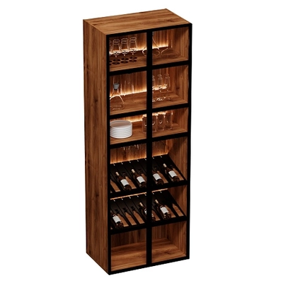 Шкаф напольный со стеклом с подсветкой T251.90.200