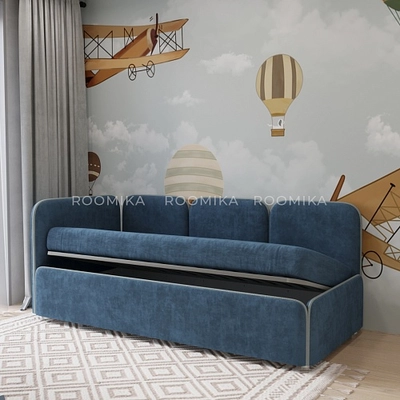 Мягкая кровать-диван ЗУМА L/R с подъемным механизмом, 90x190