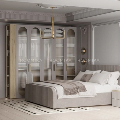 Шкафная группа Лацио фрезерованные фасады в эмали 39