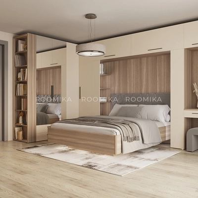 Шкаф двустворчатый с ящиками и с зеркалом L211.60Z