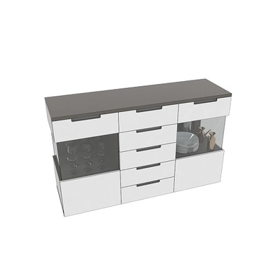 Комод с подсветкой, фасады в эмали LE707