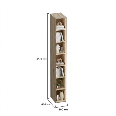 Cтеллаж открытый глубокий L233.44 с подсветкой