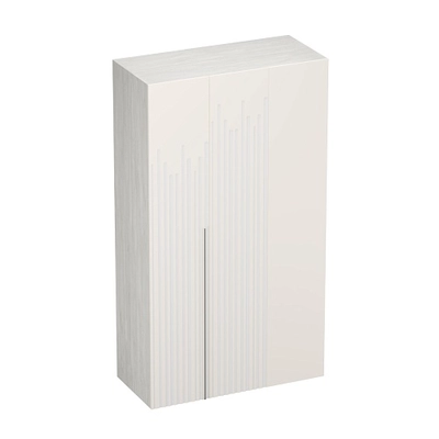 Шкаф со складными дверьми и фальш панелью, фрезерованные фасады в эмали LE206 L/R