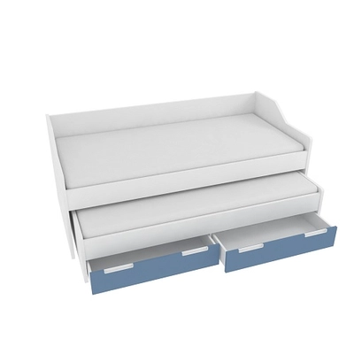 Кровать с выдвижным спальным местом, фасады в эмали LE910, 90x200