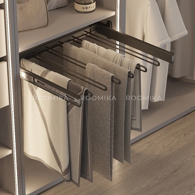 BELLE  Вешалка для брюк, 600 мм, цвет графит, BE60TRGR