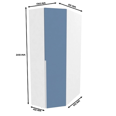 Шкаф угловой, фасады в эмали LE209.44 L/R