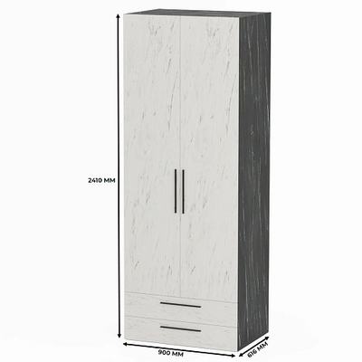 Шкаф двустворчатый с ящиками L211.60