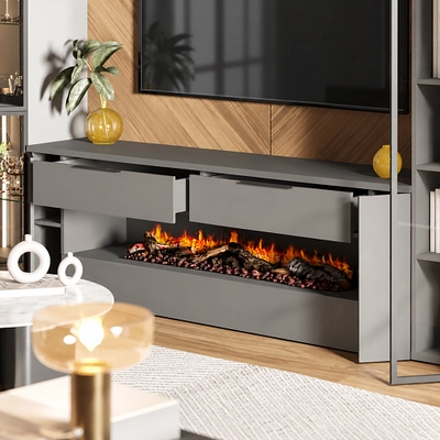 Тумба ТВ напольная с электрокамином LG551.450L/R