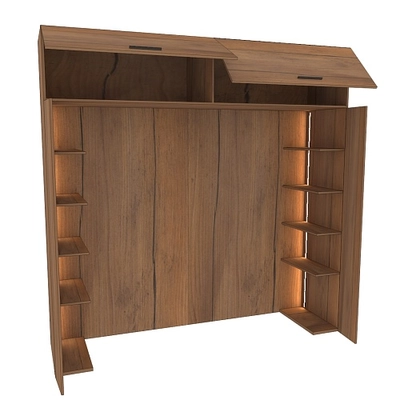 Ниша для кровати с секциями с подсветкой L407.60