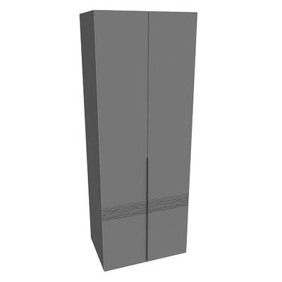 Шкаф 2 дверный, фрезерованные фасады в эмали LE210.60-1