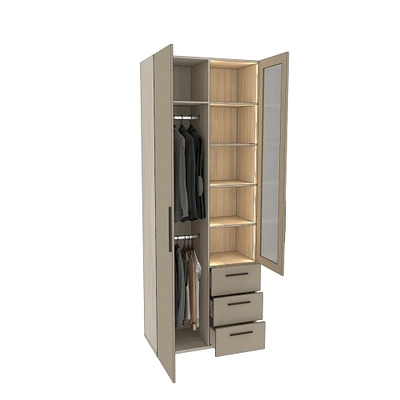 Шкаф комбинированный со стеклом с подсветкой L215S L/R