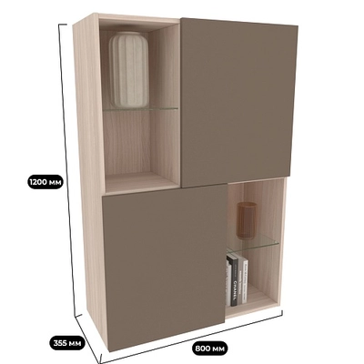 Шкаф навесной со стеклом R304