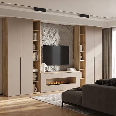 Тумба ТВ напольная с электрокамином LG551.450L/R