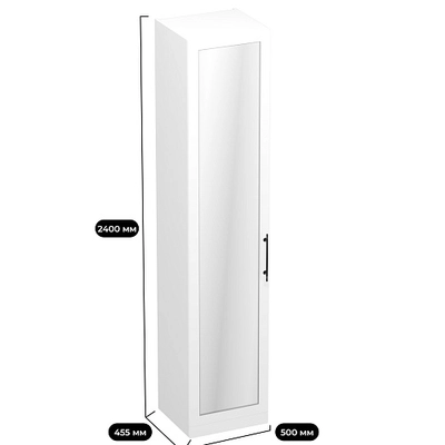 Шкаф однодверный для одежды с зеркалом A221.44-1Z