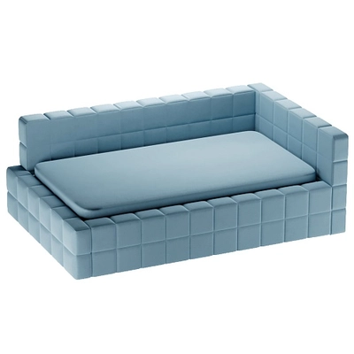 Кровать полутороспальная мягкая с ортопедической решеткой КВАДРО-П, 120х200