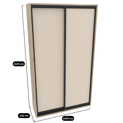 Шкаф-купе ХG140.45-1, профиль INTEGRO, фасад МДФ