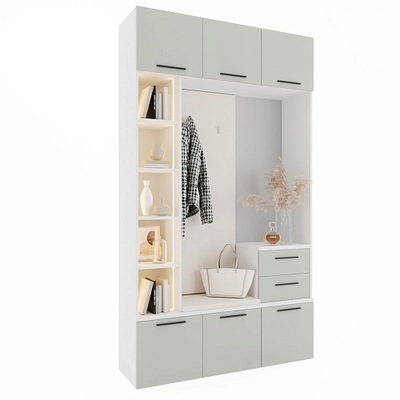 Секция с вешалкой и стеллажом L416