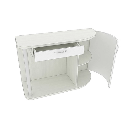 Туалетный столик с ящиком и радиусным фасадом P700.51 L/R