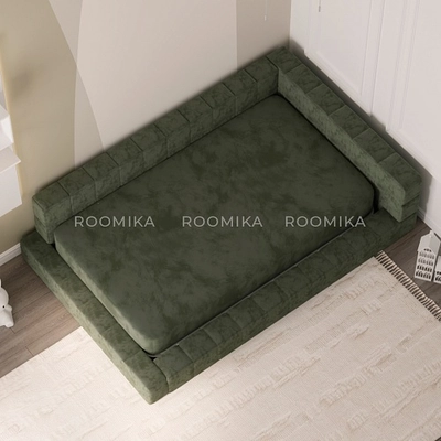 Кровать полутороспальная мягкая с ортопедической решеткой КВАДРО-М, 120х200