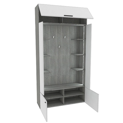 Секция под крючки с полками с подсветкой LG418 L/R