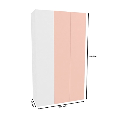 Шкаф со складными дверьми и фальш панелью, фасады в эмали LE206 L/R