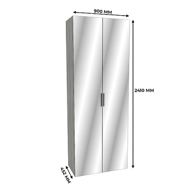 Шкаф двустворчатый с зеркалом LG-210.44-1Z