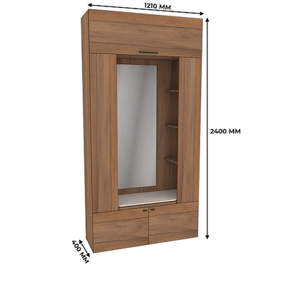 Секция с зеркалом и полками L408