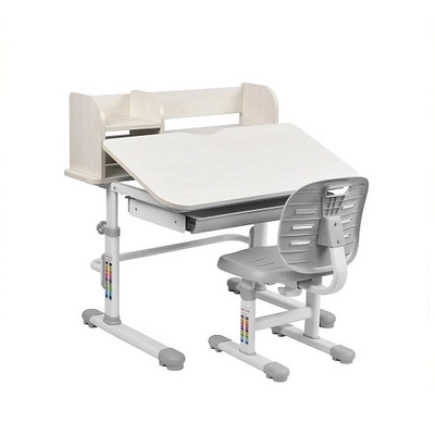Комплект парта + стул трансформеры Carezza Grey-w FUNDESK