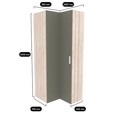 Шкаф угловой L208 L/R