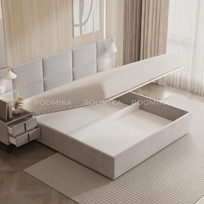 Cпальня с мягкой кроватью ВЕРСАЛ и мягкими тумбами 203